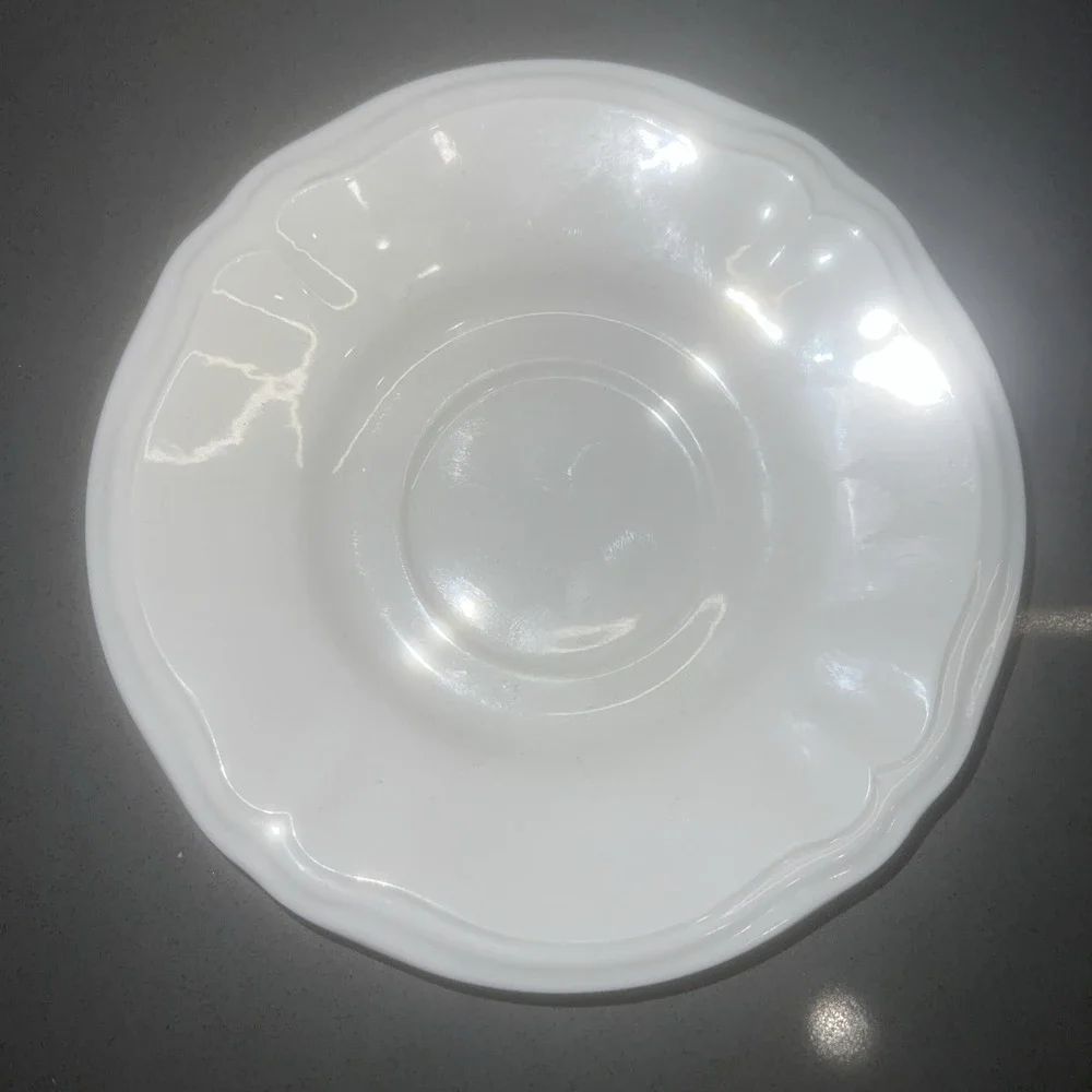 2 Yamaka Kentshire Japan Saucer Dessert Plate Vintage Cream/Bone/White